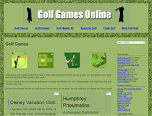 Tablet Screenshot of golfgamesonline.net